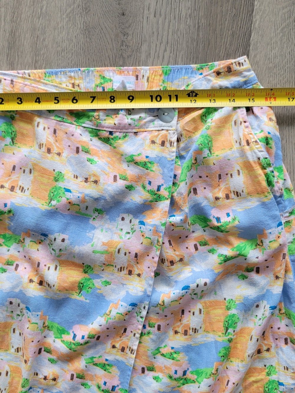 Cynthia Rowley Linen Blend Pastel Novelty Coastal Print Pockets Maxi Skirt Large - Picture 11 of 13